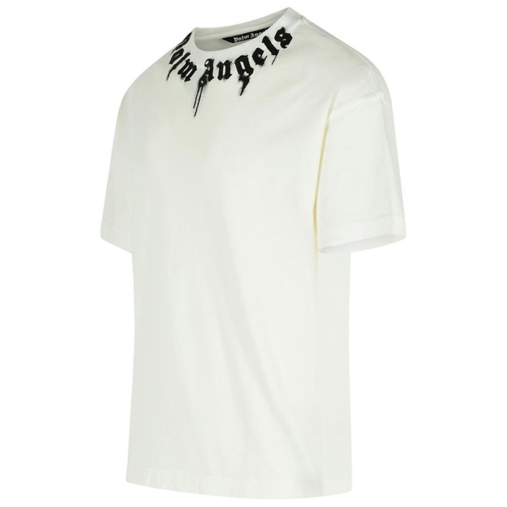 Palm Angels White Cotton T-Shirt Men - Picture 2 of 3